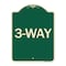 Signmission Designer Series Sign-3-Way, Green & Tan Heavy-Gauge Aluminum Sign, 24" x 18", G-1824-24408 A-DES-G-1824-24408 - alternate 1